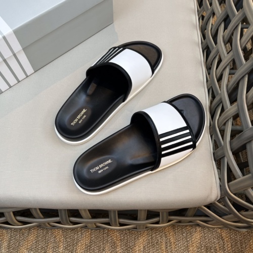 Replica Thom Browne Slippers For Men #1084713 $64.00 USD for Wholesale