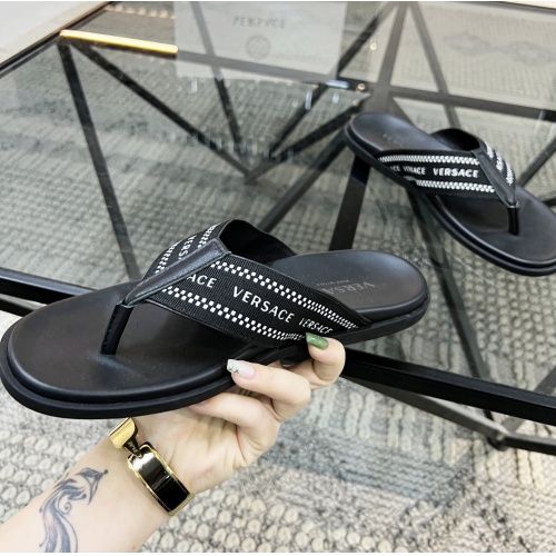 Replica Versace Slippers For Men #1084828 $56.00 USD for Wholesale
