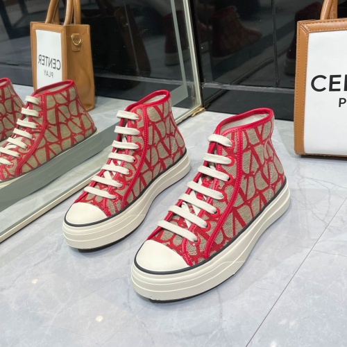 Replica Valentino High Tops Shoes For Women #1086384 $88.00 USD for Wholesale