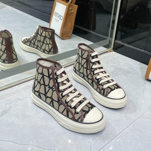 Replica Valentino High Tops Shoes For Men #1086387 $92.00 USD for Wholesale