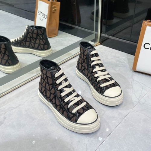 Replica Valentino High Tops Shoes For Men #1086389 $92.00 USD for Wholesale