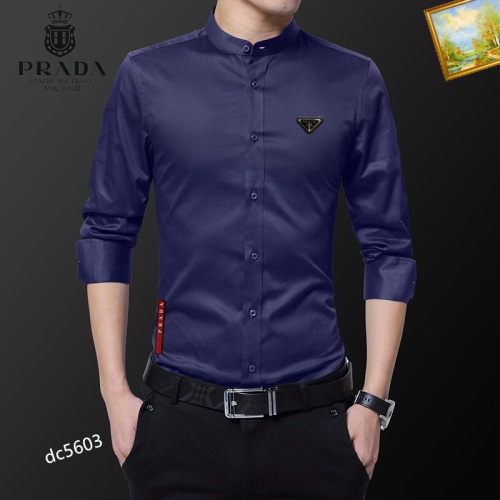 Prada Shirts Long Sleeved For Men #1086607