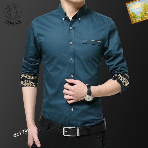 Versace Shirts Long Sleeved For Men #1086616