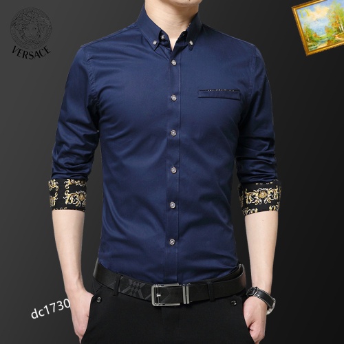 Versace Shirts Long Sleeved For Men #1086617