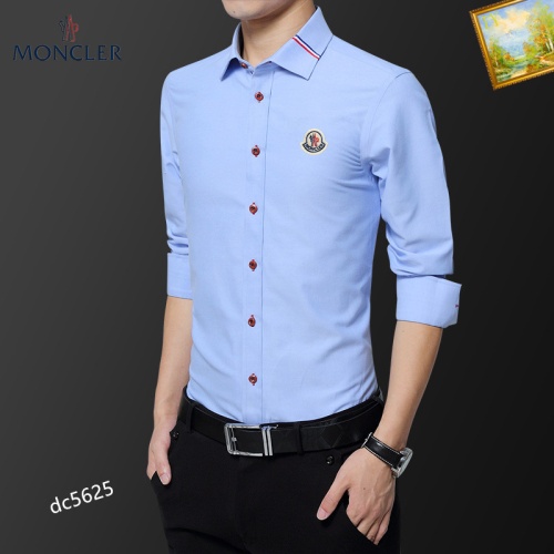 Replica Moncler Shirts Long Sleeved For Men #1086660 $40.00 USD for Wholesale