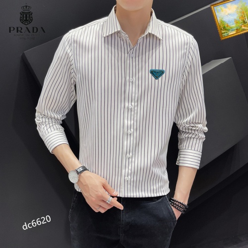 Prada Shirts Long Sleeved For Men #1086699 $40.00 USD, Wholesale Replica Prada Shirts