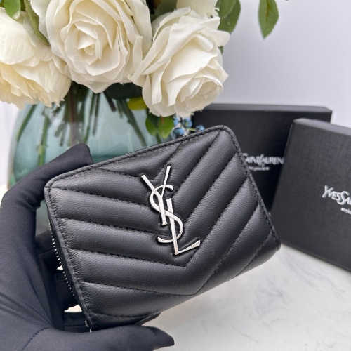 Replica Yves Saint Laurent AAA Quality Wallets For Women #1087869 $45.00 USD for Wholesale