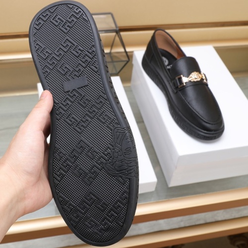 Replica Versace Leather Shoes For Men #1088571 $82.00 USD for Wholesale