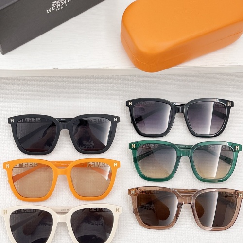Replica Hermes AAA Quality Sunglasses #1089247 $60.00 USD for Wholesale