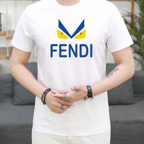 Fendi T-Shirts Short Sleeved For Unisex #1089424 $25.00 USD, Wholesale Replica Fendi T-Shirts