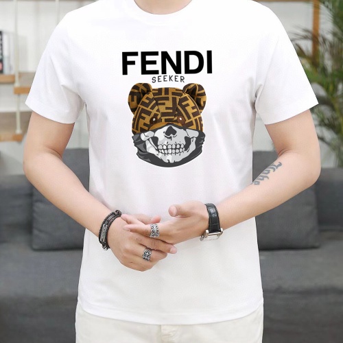 Fendi T-Shirts Short Sleeved For Unisex #1089568 $25.00 USD, Wholesale Replica Fendi T-Shirts