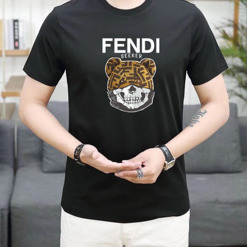 Fendi T-Shirts Short Sleeved For Unisex #1089569 $25.00 USD, Wholesale Replica Fendi T-Shirts