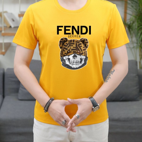 Fendi T-Shirts Short Sleeved For Unisex #1089570 $25.00 USD, Wholesale Replica Fendi T-Shirts