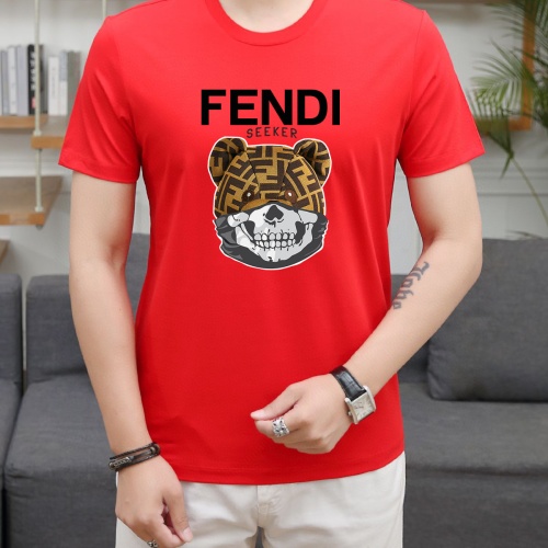 Fendi T-Shirts Short Sleeved For Unisex #1089571 $25.00 USD, Wholesale Replica Fendi T-Shirts