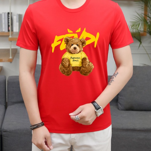 Fendi T-Shirts Short Sleeved For Unisex #1089657 $25.00 USD, Wholesale Replica Fendi T-Shirts