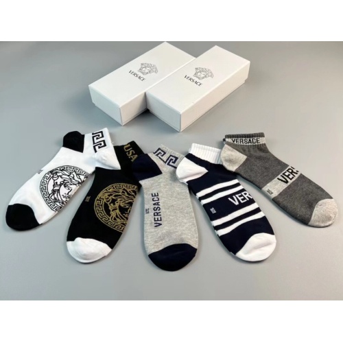 Replica Versace Socks For Men #1090613 $27.00 USD for Wholesale