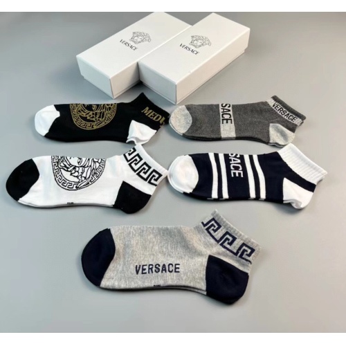 Replica Versace Socks For Men #1090613 $27.00 USD for Wholesale