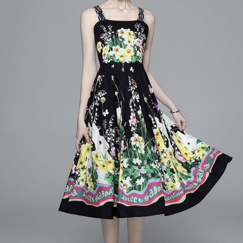 Dolce &amp; Gabbana Dresses Sleeveless For Women #1090729 $60.00 USD, Wholesale Replica Dolce &amp; Gabbana Dresses