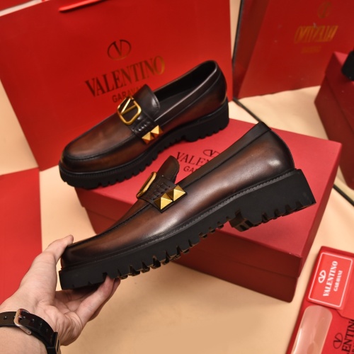Replica Valentino Leather Shoes For Men #1091112 $100.00 USD for Wholesale