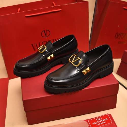 Valentino Leather Shoes For Men #1091114 $100.00 USD, Wholesale Replica Valentino Leather Shoes