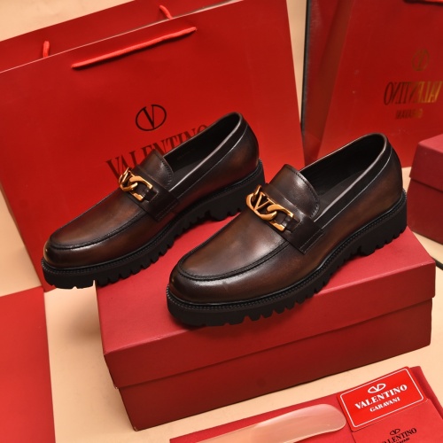 Valentino Leather Shoes For Men #1091140 $100.00 USD, Wholesale Replica Valentino Leather Shoes