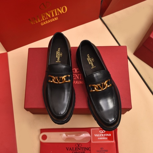 Replica Valentino Leather Shoes For Men #1091141 $100.00 USD for Wholesale