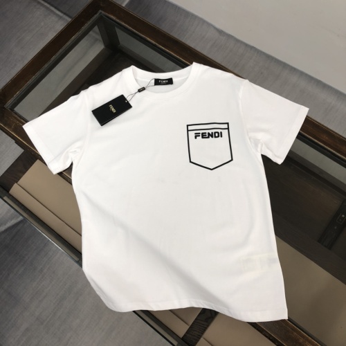 Fendi T-Shirts Short Sleeved For Unisex #1091222 $42.00 USD, Wholesale Replica Fendi T-Shirts
