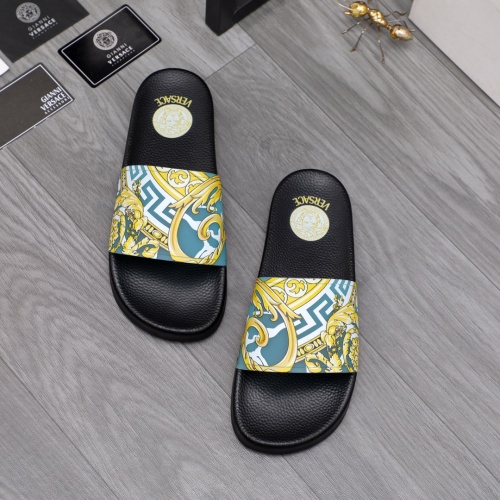 Replica Versace Slippers For Men #1091413 $42.00 USD for Wholesale