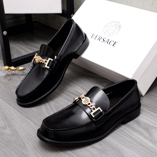 Versace Leather Shoes For Men #1091427 $80.00 USD, Wholesale Replica Versace Leather Shoes