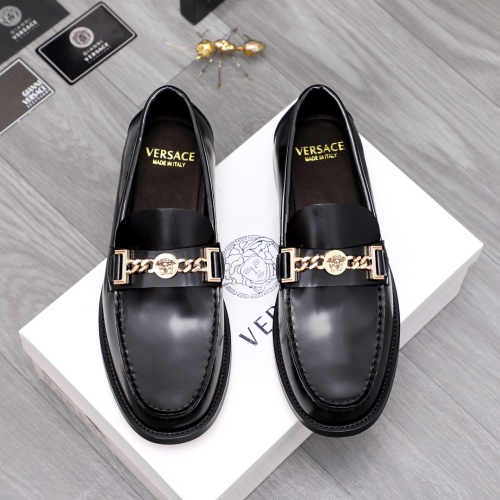 Replica Versace Leather Shoes For Men #1091427 $80.00 USD for Wholesale