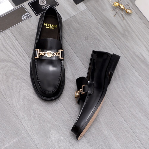 Replica Versace Leather Shoes For Men #1091427 $80.00 USD for Wholesale