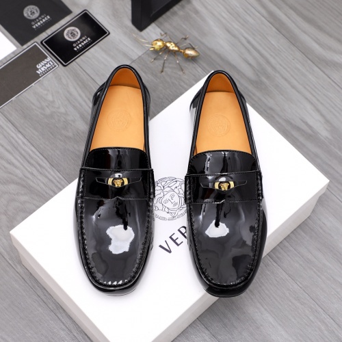 Replica Versace Leather Shoes For Men #1091569 $92.00 USD for Wholesale