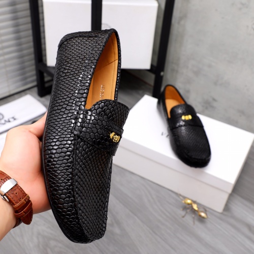 Replica Versace Leather Shoes For Men #1091570 $92.00 USD for Wholesale