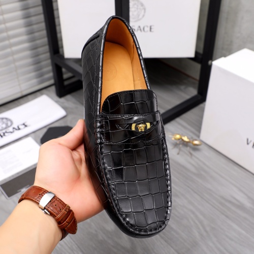 Replica Versace Leather Shoes For Men #1091571 $92.00 USD for Wholesale