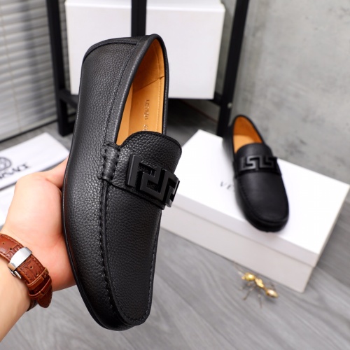 Replica Versace Leather Shoes For Men #1091574 $92.00 USD for Wholesale