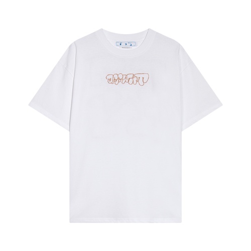 Off-White T-Shirts Short Sleeved For Unisex #1091702 $40.00 USD, Wholesale Replica Off-White T-Shirts