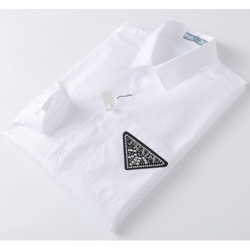 Replica Prada Shirts Long Sleeved For Men #1093592 $48.00 USD for Wholesale