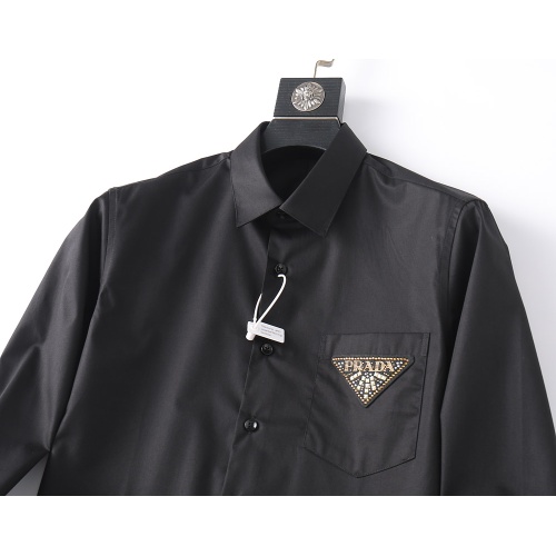 Replica Prada Shirts Long Sleeved For Men #1093593 $48.00 USD for Wholesale
