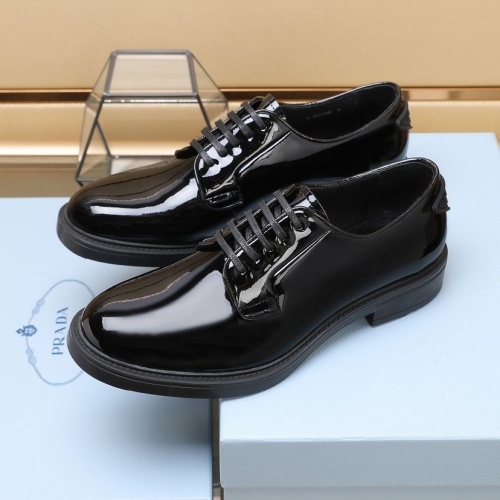 Replica Prada Leather Shoes For Men #1093625 $125.00 USD for Wholesale