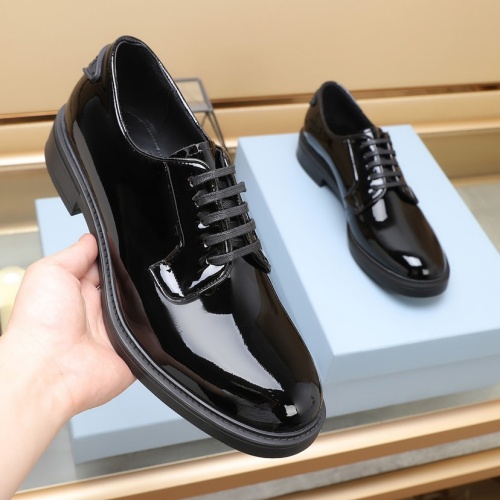 Replica Prada Leather Shoes For Men #1093625 $125.00 USD for Wholesale