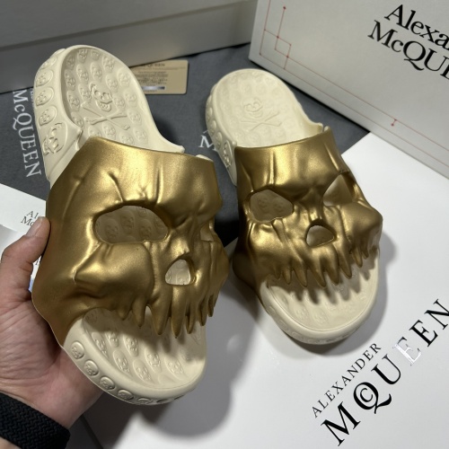 Replica Alexander McQueen Slippers For Men #1093744 $60.00 USD for Wholesale