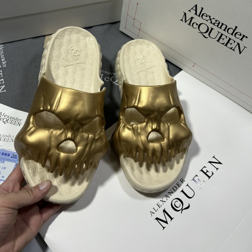 Replica Alexander McQueen Slippers For Men #1093744 $60.00 USD for Wholesale