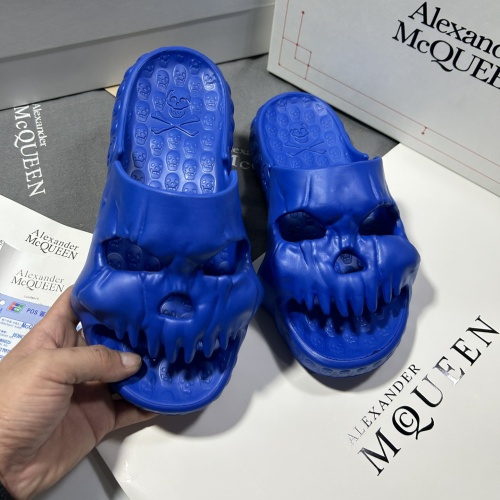 Replica Alexander McQueen Slippers For Men #1093756 $60.00 USD for Wholesale