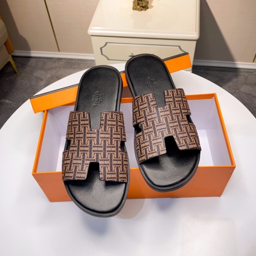 Replica Hermes Slippers For Men #1093927 $45.00 USD for Wholesale