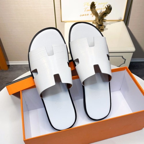 Replica Hermes Slippers For Men #1093929 $45.00 USD for Wholesale