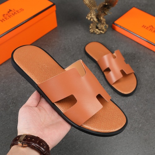 Replica Hermes Slippers For Men #1093936 $42.00 USD for Wholesale