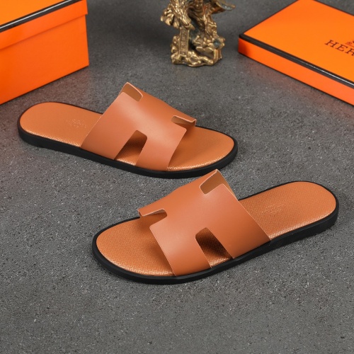 Replica Hermes Slippers For Men #1093936 $42.00 USD for Wholesale