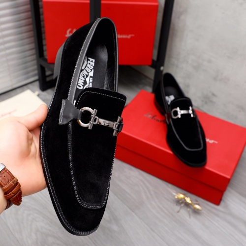Replica Salvatore Ferragamo Leather Shoes For Men #1094054 $72.00 USD for Wholesale