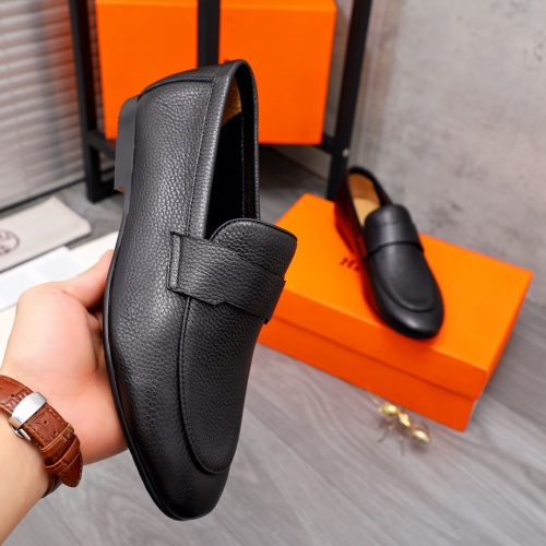 Replica Hermes Leather Shoes For Men #1094137 $98.00 USD for Wholesale