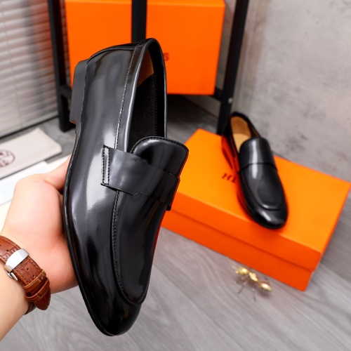 Replica Hermes Leather Shoes For Men #1094138 $98.00 USD for Wholesale